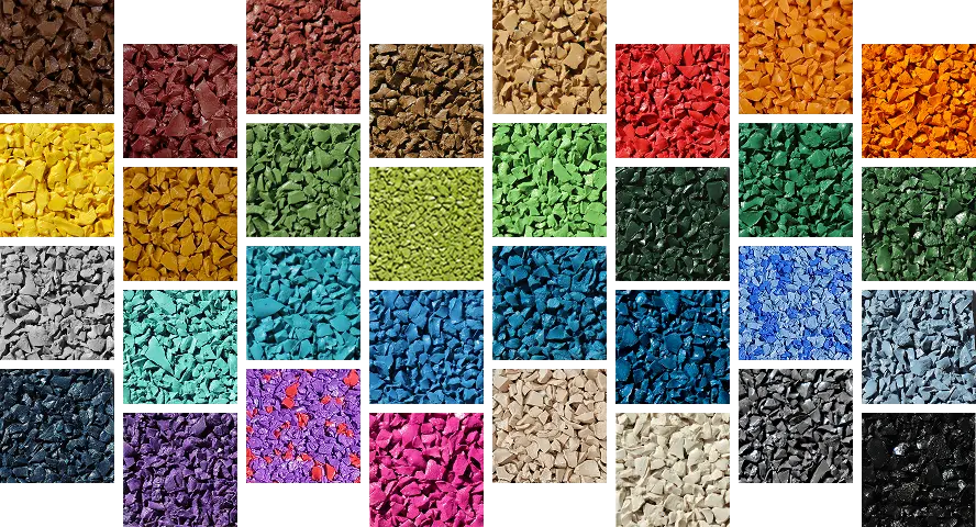 Piso EPDM - Paleta de cores